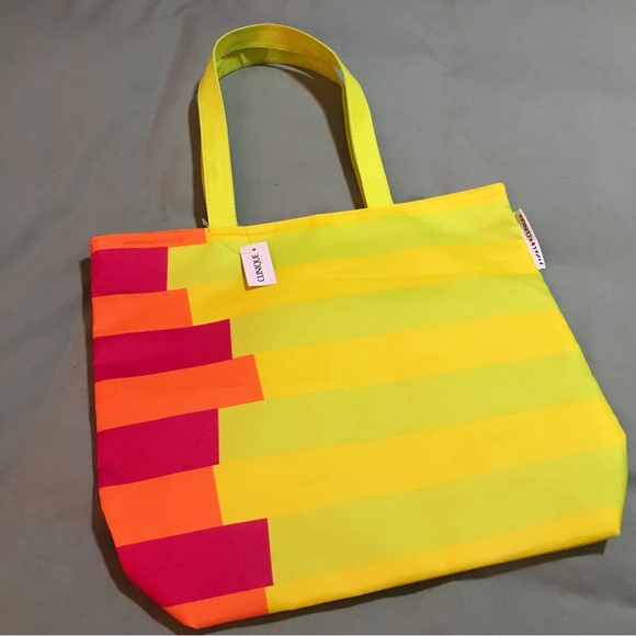 NWT Donald x Clinique Neon Green and Pink Summer Beach Tote - Picture 8 of 9